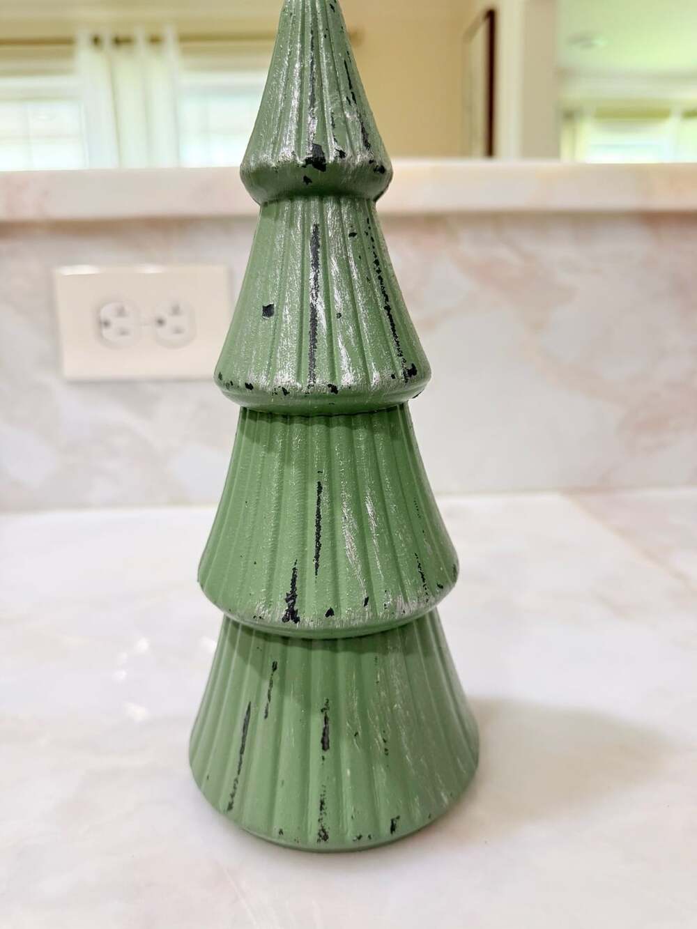 Green Decorative Tree Figurine 10 Inch